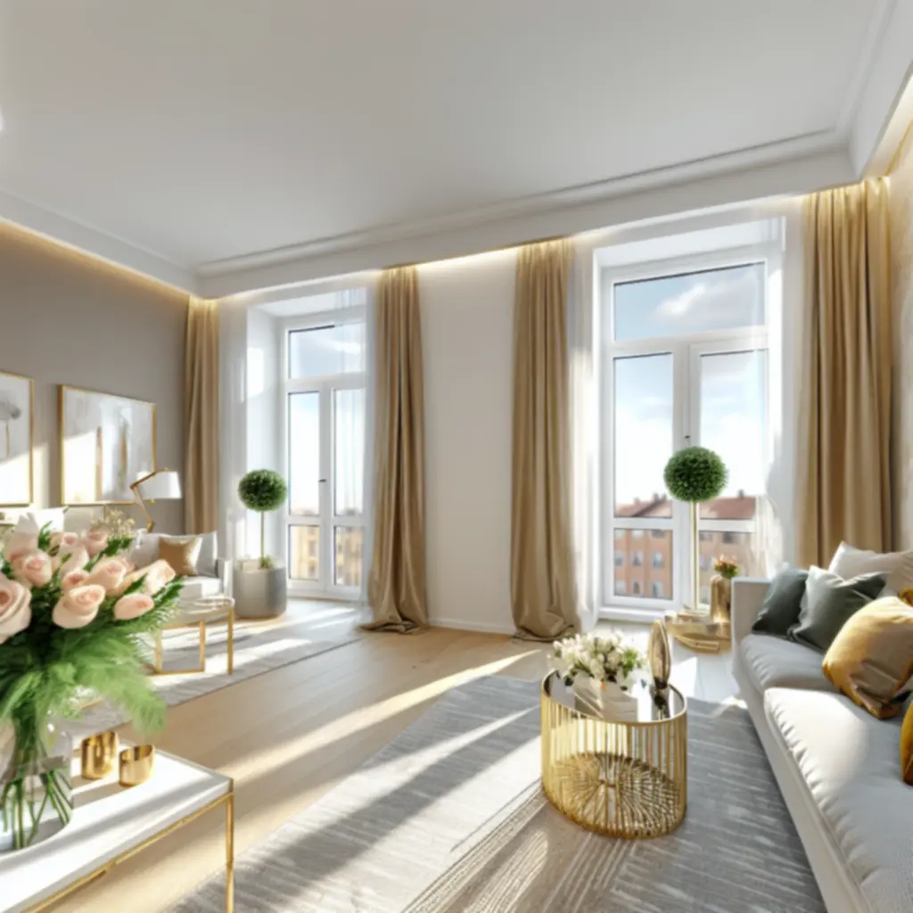 Profesjonalnie przygotowane wnętrze mieszkania po home stagingu